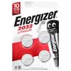 Energizer Batterie al litio a bottone Lithium BP4 3V Conf. 4 pz rossa Energizer CR2032 E300830100