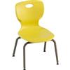 Motris Sedia fissa monoscocca in PPL struttura 4 gambe in tubolare d'acciaio 41x41x38 cm Motris giallo - VEGACL38Y