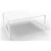 Quadrifoglio Bench piano bianco 180x160xH.75 cm gamba ad anello in acciaio bianco linea Practika P2 Quadrifoglio - ECBEA18-BA-I