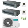 Hisense Climatizzatore Condizionatore Hisense Canalizzabile R32 Dual Split Inverter 12000 + 12000 BTU con U.E. 2AMW52U4RXC Classe A++/A+