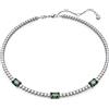 SWAROVSKI COLLANA MATRIX, GREEN STONES, PLACCATURA RODIO 5666168