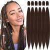Xusuperb Pre Stretched Braiding Hair Marrone Cioccolato Scuro 30 Pollici Kanekalon Easy Braids Extension Capelli per Treccine Africane 6 Confezioni Morbide Yaki Extension Capelli finti per Trecce(#4)