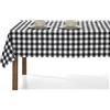 LAN&LAN - Tovaglia rettangolare a quadri Vichy, lavabile, ideale per interni ed esterni, ideale per picnic e riunioni all'aperto (140 x 220, nero)