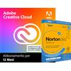 Adobe Creative Cloud Individual + Norton 360 Deluxe | 1 anno