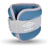 Umbro Polsini per pesi - Pesi per gambe e braccia - 2 pezzi da 1000 g - Regolabile con velcro - Vestibilità comoda - Grigio/Rosso