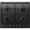 INDESIT TH 642/I AN Piano Cottura da Incasso a Gas 60 cm 4 Fuochi Antracite Griglie Smaltate
