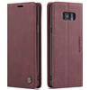mvced Cover per Samsung Galaxy S8 Plus,Flip Custodia Caso Libro Pelle PU e TPU Silicone Antiurto,Wine Red