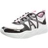 Armani Exchange Cher, Side Logo, Colour Contrasts, Scarpe da Ginnastica Donna, Multicolore (Op.White/Black/Lilac), 40 EU Stretta