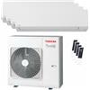 Toshiba Condizionatore Toshiba SHORAI Edge White quadri split 5000+5000+9000+16000 BTU inverter A++ wifi unità esterna 8 kW codice prodotto RAS-4M27G3AVG-E/RAS-M05G3KVSG-E_2/RAS-B10G3KVSG-E_1/RAS-B16G3KVSG-E_1