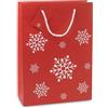Busta regalo natalizia in carta personalizzata Bossa Large 26 x 36 x 11 cm personalizzate o neutre