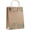 Busta regalo natalizia in carta riciclata personalizzata Bao Small 18 x 21 x 8 cm personalizzate o neutre