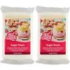 Funcakes Pasta Di Zucchero Bright White: Facile Da Usare, Liscia, Flessibile, Morbida E Pieghevole, Halal, Kosher E Senza Glutine. 250 Gr, Vaniglia, ‎12 x 7 x 2.5 cm 0.27 grammi (Confezione da 2)