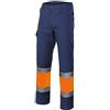 Velilla 157 - Pantaloni alta visibilità (Taglie XL) colore blu marino e arancione fluo