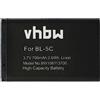 vhbw Batteria compatibile con Aiptek mini PocketDV 8900, M1 videocamera camcorder etc. (700mAh, 3,7V, Li-Ion) sostituisce Aiptek 055, 510-9900