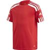 adidas Squadra 21 Short Sleeve Jersey T-shirt, Potere Di Squadra Rosso / Bianco, 128 Unisex - Bambini e ragazzi