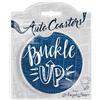 Angelstar 13431 Buckle Up Assorbente Auto sottobicchiere, 2 - 3/10,2 cm Multicolore