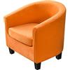 Mingfuxin 2 fodere per poltrona e divano, design 2 in 1, in velluto elasticizzato, antiscivolo, per poltrona e divano, coprisedia (arancione, velluto)