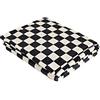 Generic Coperta Coperta Coperta In Pile Flanella A Scacchi Bianco Nero Nero Coperta Per Divano In Microfibra Soffici Letto Coperta Moda Peluche Plaid
