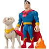 Dc Comics DC League of Super-Pets Superman & Krypto, Giocattolo per Bambini 3+ Anni, HGL02 + 2 Buoni Cinema DC League of Super-Pets