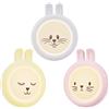 Annmore Set Luci Notturne LED con Sensore Crepuscolare, Forma Coniglio, Luce Gialla per Bambini, Colori Giallo/Bianco/Rosa, 0.6W