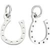 Beebeecraft 1 Scatola 30 Pezzi Ciondoli A Ferro di Cavallo in Acciaio Inossidabile Argento Piedi di Animali Forma Mano di Hamsa Ciondolo Connettore Multiforo per