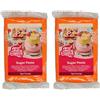 FunCakes Pasta di Zucchero Tiger Orange: facile da usare, liscia, flessibile, morbida e pieghevole, perfetta per decorare torte, halal, kosher e senza glutine. 250 gr (Confezione da 2)