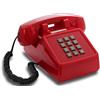 Opis Technology OPIS PushMeFon cable: classico telefono a tastiera anni 1970 in colori moderni con suoneria campanello metallo classica (rosso)