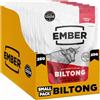 Ember Beef Biltong Chilli 250g - Snack Proteico Jerky di Carne Secca - Pochi Grassi, Senza Zuccheri Aggiunti, Keto, Senza Coloranti o Aromi Artificiali - 10 Bustine da 25g