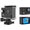 BIANCO Action camera 4K Wi-Fi Ultra HD Waterproof 30M Angolo 170° Micro USB