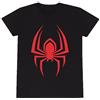 Heroes Inc. T-shirt nera unisex con licenza ufficiale Spider-Man Miles Morales - Hanging Spider [video game]