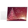 SIGEL DS019 25 biglietti di Natale o auguri con busta, motivo albero di Natale, 10,5 x 14,8 cm, rosso, bianco, dorato e argentato, facile da stampare