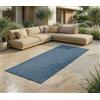 Jimri Tappeto per interni ed esterni, resistente alle intemperie, per balcone, terrazza, giardino, soggiorno, cucina, tappeto resistente ai raggi UV e all'acqua, misura: 80 x 250 cm, blu