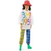 Barbie- BMR1959 Bambola Mora con Cappello, Maglietta con Stampa, Pantaloni a Scacchi e Stivaletto, Giocattolo per Bambini 3+Anni, GNC48