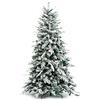 XONE Albero di Natale 180cm INNEVATO Alaska - Reale Super FOLTO Natalizio Verde Neve