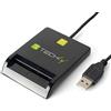 Techly Professional Lettore di Smart Card USB Esterno Nero