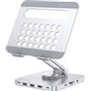 Techly Professional Supporto per Tablet Hub Docking Station USB-C 8 in 1
