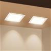 Aigostar Downlight Da Incasso a LED,18W Equivalente a 126W,luce bianca calda 3000K,Bianco,Faretti LED,Oblò a LED,Ф190-200mm,Confezione Da 2