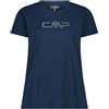 CMP - T-Shirt da Donna, Blue-Grey, 46