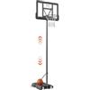 VEVOR Canestro da Basket con Tabellone Altezza Regolabile tra 122-305cm Base con Ruote, Kit di Canestro Basket Portatile da Esterno Altezza Regolabile per Bambini Adulti, Canestro Basket con Tabellone