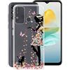 HGJTF Cover per ZTE Blade A53 (6.52), Trasparente Morbida TPU Antiurto Telefono Custodia per ZTE Blade A53 Ultra-Sottile Silicone Retro AntiGraffio Case - Ragazza