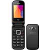 majestic LUCKY 95 - Telefono GSM DUAL SIM a flip, display a colori 2.4", fotocamera, riproduzione files multimediali, Wireless audio, Nero