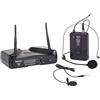 PROEL EIKON WM300H - Radiomicrofono UHF Wireless Professionale con ricevitore + trasmettitore ad Archetto o Pulce, Nero
