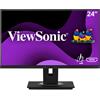 Viewsonic Monitor PC 24 Pollici LED Full HD 1920 x 1080 Pixel Luminosità 250 cd/m2 5 ms HDMI DisplayPorts colore Nero - VG2448A-2