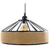 M LEDME Lampadario da soffitto Ovest Nero e Marrone 1 x E27 M LEDME