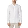 Armani Exchange Regular, Sur TON Embroidered Logo Camicia, White, Extra Large Uomo