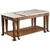 Tavolo Antico in Stile Legno Marmo Italia XX Secolo