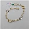 BRACCIALE DA DONNA A MAGLIA IN ORO BIANCO E GIALLO 18KT 750 3,7 GRAMMI (0358)