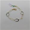 BRACCIALE DA DONNA A MAGLIA IN ORO GIALLO E BIANCO 18KT 4,6 GRAMMI (0350)