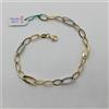 BRACCIALE DA DONNA A MAGLIA IN ORO GIALLO E BIANCO 18KT 2,85 GRAMMI (0349)