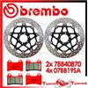 BREMBO Dischi Freno Anteriore BREMBO + Pastiglie SA PER DUCATI MONSTER 696 ABS 2012